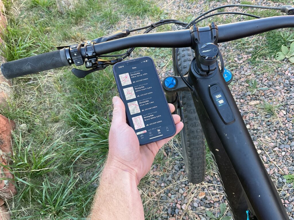 Ride data on a Specialized app.